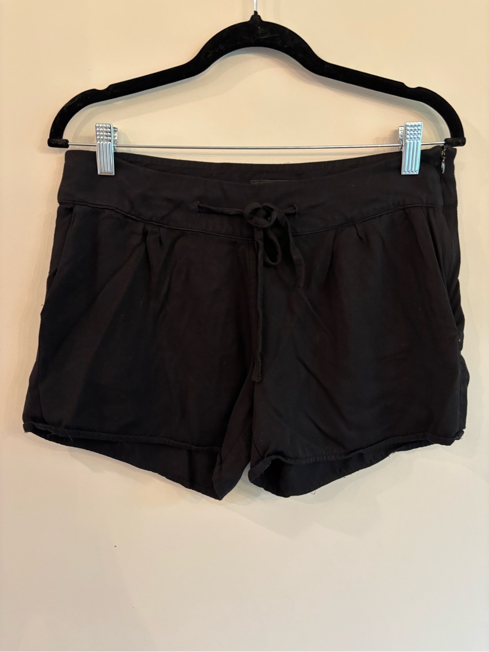 a.n.a Black Athletic Drawstring Shorts